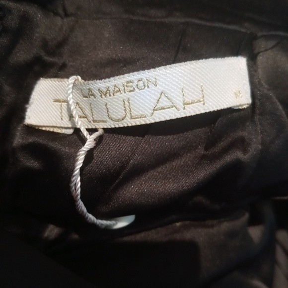 NWT La Maison TALULAH Golda Ruffle Gold Mini Dress M - Picture 8 of 10